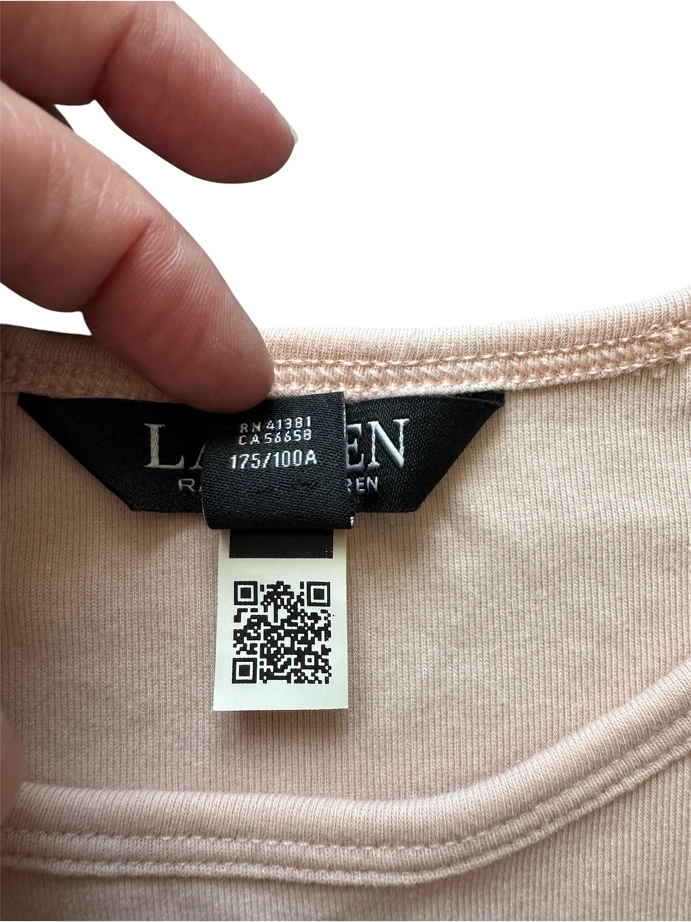 Lauren Ralph Lauren Blush Pink Stretch Cotton Crew Neck Tee Shirt XL LRL - Picture 6 of 10